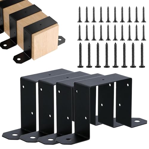 Soportes 4x4 para postes de madera escuadras de cerca exteriores 2