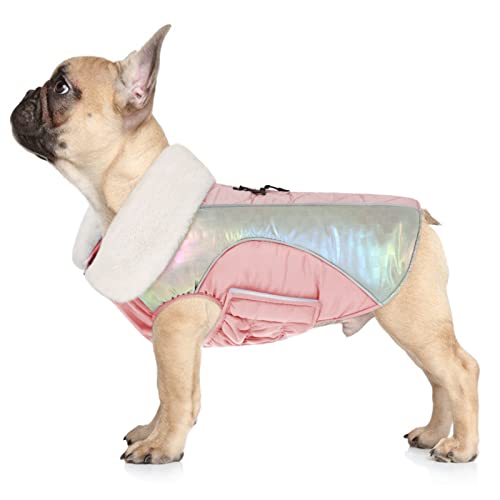 Preferhouse Dog Cold Weather Coat Pet Winter Jackets Waterproof Dog Warm Jacket Outfits With Reflective Strip, Outdoor Pet Apparel Snowsuit For Small Medium Large Dogs, Pink Xl #TOP3
