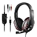 Produktbild Diswoe PS4 Headset, 3.5mm Noise Cancelling Gaming Kopfhörer mit Surround Sound, 40MM Treiber und Mikrofon, Gaming Headset für PC Xbox One Nintendo Switch/Switch Lite Laptop Mac Handy Tablet