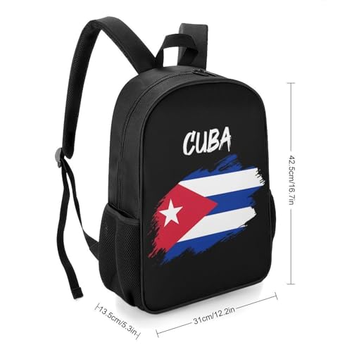 Cuba Cuban Flag Travel Backpack Casual Daypack Shoulder Bag with Adjustable Shoulder Straps for Hiking2