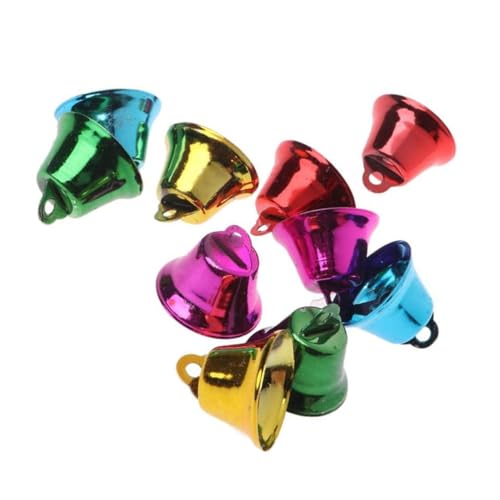 BCOATH 20Pcs Wind Chime Bells for Parrots Birds Chewing Hanging Decorations for Christmas Tree Wreaths and Festive Decor