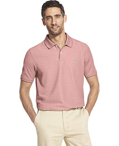 IZOD Men's Advantage Performance Short Sleeve Solid Polo, Honeysuckle Heather, XX-Large