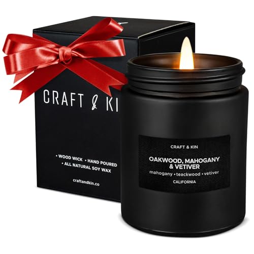 Premium Wood & Spice Scented Candle
