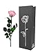 Moos Zeit KUNST DER NATUR Rosa Infinity Rose mit Stiel, echte konservierte Rose in Premium Geschenkbox - ewige Blume mit Rosenduft Haltbar bis zu 3 Jahre
