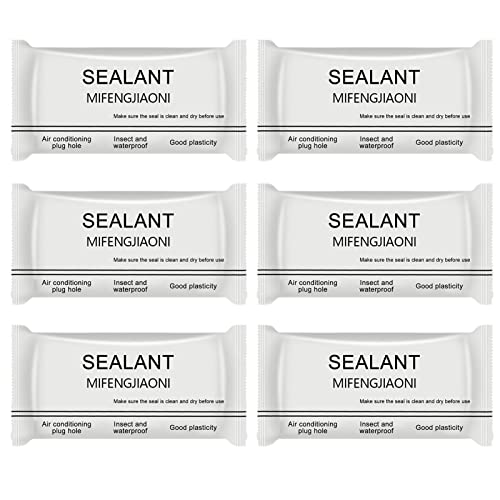 6 Mastic Clay - Leakproof Putty, Waterproof Repair Compound | Quick Fix Sealing Mud, Wall Filler Clay, Air Conditioning Pipe Sealing Putty, Plumbing Pipe Clay Adhesive for Wall Ac Holes