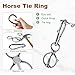 DiDiBirDi Horse Tie Ring, 304 Stainless Steel Tie Ring for Horses for Indoor and Outdoor Horse Trailers with Enlarged and Thickened Clip (3 Pack)