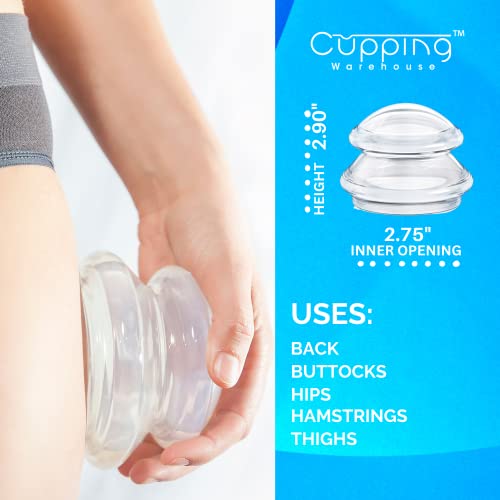 Image of Cupping Warehouse Beginner (Soft) Supreme 2 X Large Intermediate Pro 5560 Cupping Therapy Set- Beginner,Clinic & Home Use Silicone Cupping Set- Cupping Set Massage Therapy Cups- Suction Cups for Body