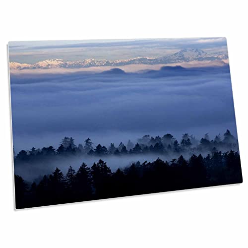 3dRose Desk Pad Fog Covers Seattle 23x16 pulgadas
