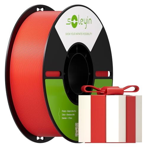 PLA Filament 1.75mm, Neatly Wound 3D Printer Filament 1kg Spool (2.2lbs), Dimensional Accuracy ±0.02mm, Strong Toughness & No Warping, 3D Printing Filament Fit Most FDM 3D Printers,Red 1kg P