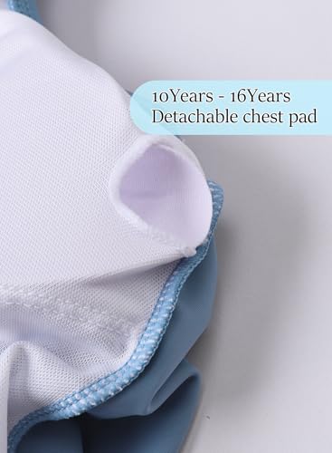 Image of One Piece Swimsuit for Girls 6-16 Years with Removable Chest Pad Quick Dry & Stretchy for Swim Team Beach