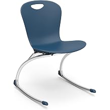 Virco ZROCK18 ZUMA Rocking Chair 18" Seat Height Set of 4 - Navy | For 5th Grade to Adult, Flexible Seating, Promotes Focus, Ideal for Classrooms and Libraries, No Assembly Required