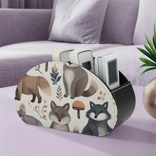 Rangement télécommande cuir 5 compartiments pour ne plus rien chercher