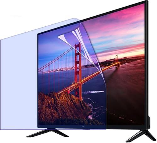2026 Anti Glare Film for Standard Size 65 inch TV Screen Blue Light Filter and Glare Reducer Indoor Outdoor TV Glare Shield (65 Inch 1429)
