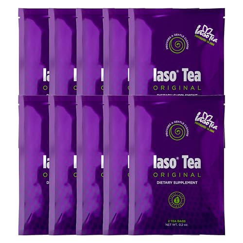 TLC Total Life Changes IASO Natural Herbal Detox Tea Bags - Ten Pack (20 Tea Bags) Two Month Supply
