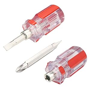 Stubby Magnetic Screwdriver With Phillips Head and Flat Head,Small Pocket Screwdriver for DIY Repairing,2 Piece Set