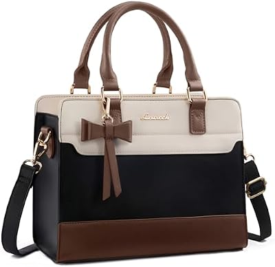 LOVEVOOK Leather Tote Purse for Women – Satchel Shoulder Crossbody Bag with Top Handle & Zipper