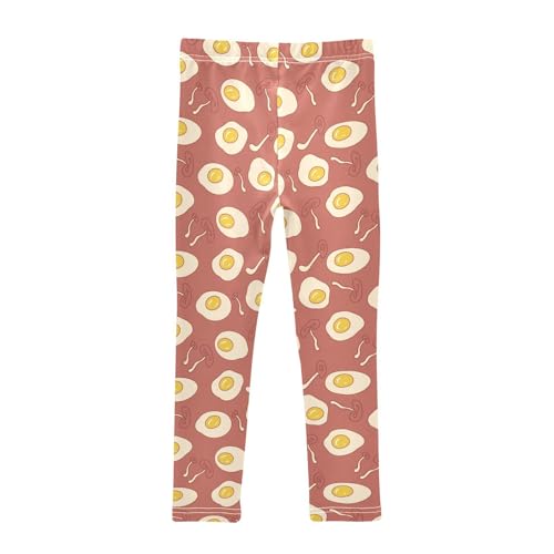 Combo Fried Egg Girls Leggings,Workout Leggings for Girls Toddler Athletic Leggings Size for 3-10T2