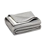MV Sport Lightweight Sweatshirt Blanket Throw – Warm & Cozy, Breathable Oversized Fleece Knit, Couch, Bed, Travel, Cold Nights, and Outdoors – Soft Light Weight Blanket 54' x 84' Graphite