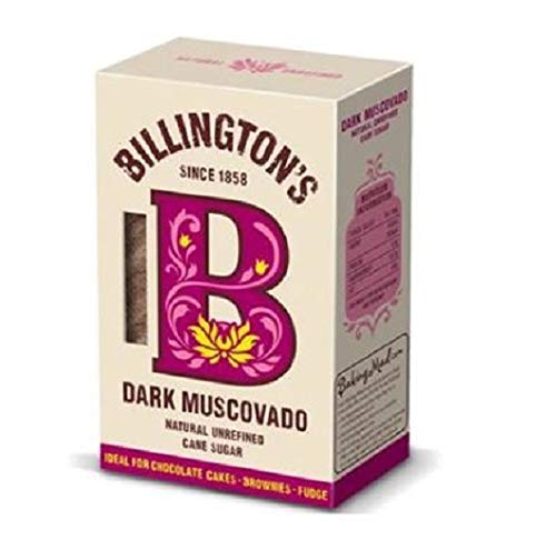 Billington's Natural Dark Muscovado Sugar 500g - Natural unrefined dark brown muscovado sugar. Excellent in rich dark chocolate cakes, fruit cakes and brownies.