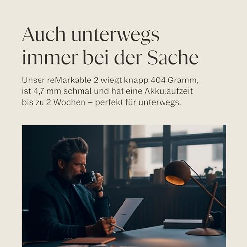 reMarkable 2 Bundle - Folio aus Polymergewebe | 10,3-Zoll reMarkable 2 Papier-Tablet, Marker Plus Pen mit integriertem Radiergummo und Book Folio-Hülle aus grauem Polymer Weave