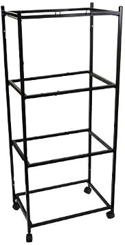 Mcage 4-Tiers Rolling Stand for 24"x16"x16"H Size Aviary Bird Fight Cages Black