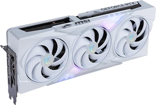 Image of MSI GeForce RTX 5070 Ti 16G Gaming Trio OC White Graphic Card - NVIDIA GeForce RTX 5070 Ti GPU, 16GB GDDR7 256-bit Memory, 28 Gbps, PCI Express Gen 5 Interface, Upto 2572 MHz, STORMFORCE Fan