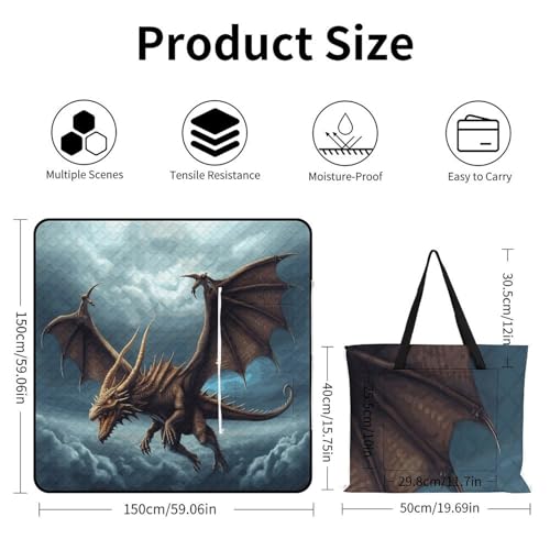 Couverture de plage imperméable pliable tapis camping voyage - 4