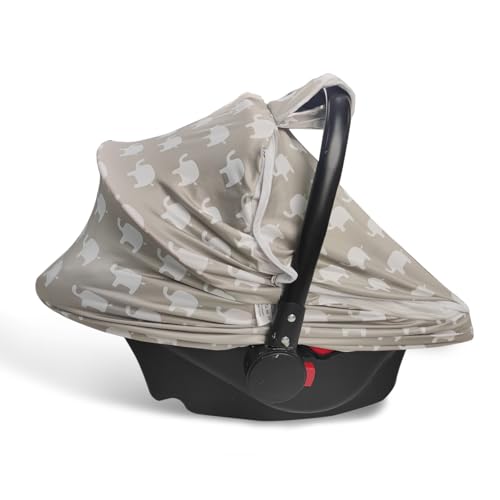Image of Little Tots Baby Car Seat Canopy Cover, Breathable Sun Shade, Full Privacy for Newborns & Infants, Universal Fit for Boys & Girls