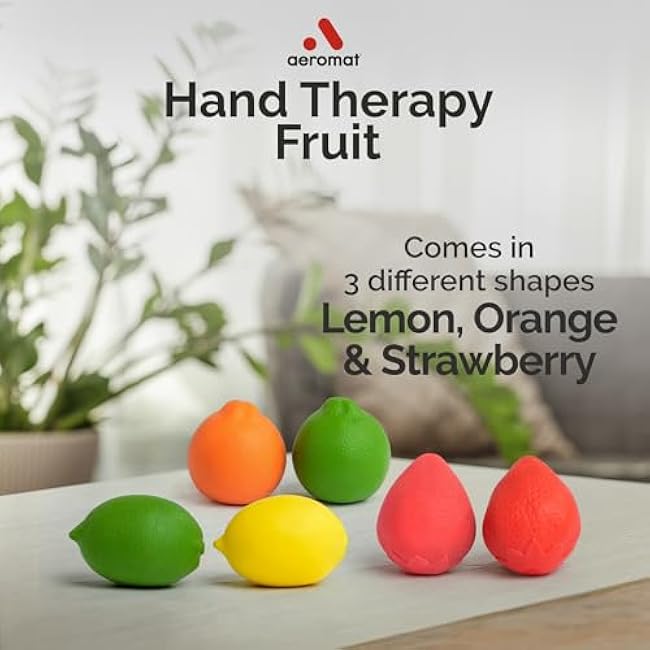 Ecowise Hand Grip Strengthener - 2 Lemon Soft & Firm Stress Balls for Adults, Squeeze Ball Hand Exercisers for Strength, Squishy Stress Ball for Wrist Strengthener, Hand Therapy Ball, Squish Ball