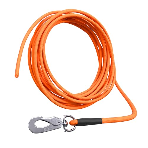 5m Schleppleine Hund – besonders leichte & schwimmfähige Trainingsleine aus Seil 3–50m | Flexible, reißfeste Hundeleine mit 360° Karabiner für Rückruftraining – ideal für kleine & große Hunde