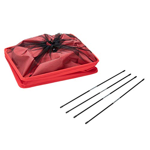 Mind Reader 65 Liter Rolling Laundry Hamper, Fabric Laundry Basket, Dirty Clothes Storage, Bathroom, Bedroom, Closet, Laundry Room, Red #TOP4