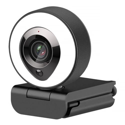 NUOBESTY Cámara Web Micrófono y Luz de Relleno 4K para Transmisión de Video y Videollamadas en Computadora