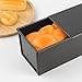 KVMORZE 2.2LB Pullman Loaf Pan with Lid, Toast Mold Nonstick Bread Pan Bakeware, Commercial Pullman Bread Pan Dough Capacity, Carbon Steel Bread Toast Baking Pan Mold for Baking Bread-Black