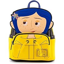 Loungefly Laika Coraline معطف واق من المطر نسائي حقيبة كتف مزدوجة حزام