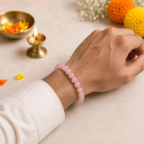 Image of Beaded Bracelet for Men & Women | Stretchable Handmade Prayer Meditation Yoga Wrist Bracelet | Stylish Everyday Wear | Free Size