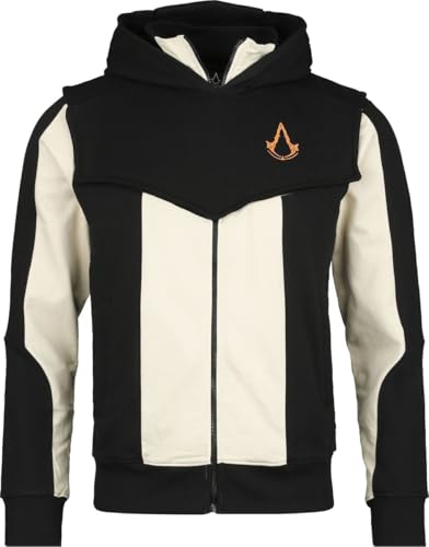 Assassin's Creed Mirage - Basim Homme Sweat-Shirt zippé à Capuche Noir XL