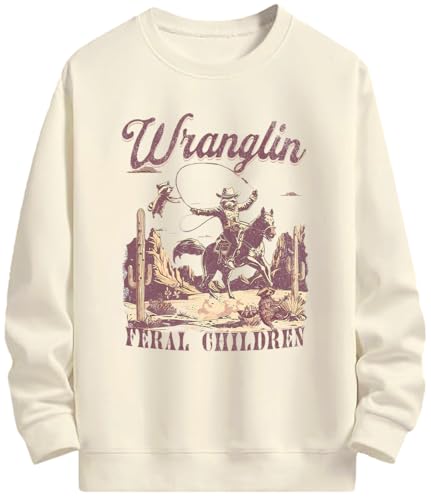 Generic Unisex Adult Wranglin' Feral Kids Raccoon Sweatshirt, Pink, Small, Medium, Large, XL, 2XL, 3XL