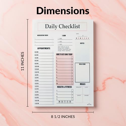 ADHD Planner for Adults & Women - 2026 Productivity Planner & Daily To Do List & Task Notepad, Neurodivergent Tools for Adults, Undated Full Focus Organization Pad with 50 Tear-Off Sheets, 8.5 x 11