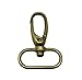 Generic Bronze 1 Inches Inside Diameter Oval Ring Lobster Clasp Claw Swivel Lobster Snap Clasp Hook for Strap Pack of 20
