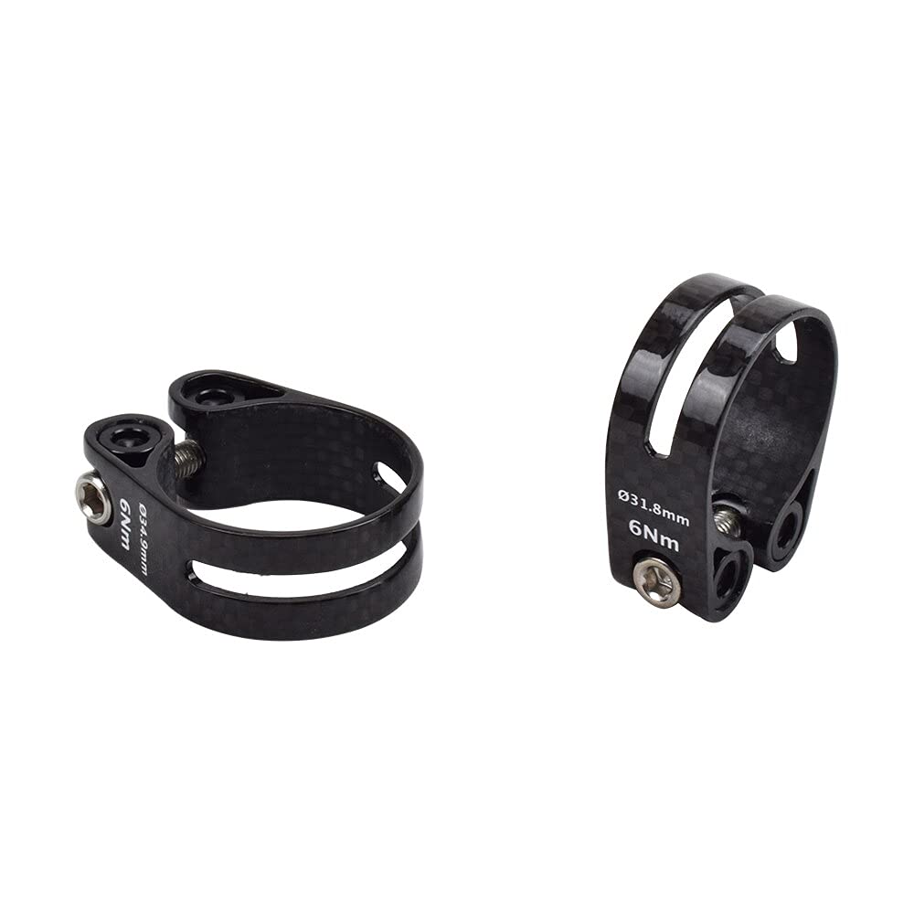Morsetto del reggisella della bicicletta, Morsetti for reggisella for bicicletta in fibra di carbonio da 14 g Morsetti for reggisella for bicicletta in fibra di carbonio 31,8 mm 34,9 mm Super leggeri(