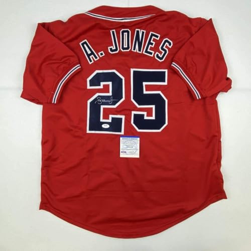 Autographed Andruw Jones Atlanta Red Baseball Jersey