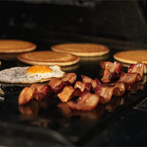 Image of Masterbuilt Gravity Series 1050 Digital Charcoal Grill and Smoker Pre-Seasoned Steel Flat-Top Griddle Accessory Insert with 435 Cooking Square Inches in Black, Model MB20181622