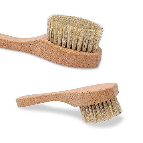 WALDKRAFT Gesichtsbürste Black Forest | schonende Massage- und Reinigungsbürste aus Buchenholz | Ziegenhaar oder Naturborsten | Made in Germany (1 Stück, Naturborsten - Buchenholz)