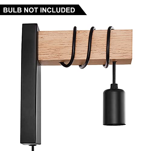 Luces de pared con cable negro para crear un rincón de lectura en el dormitorio 6