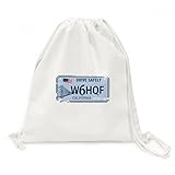 Material: 100% Baumwolle DIYthinker License Plate USA-Muster-Segeltuch-Rucksack-Reise Einkaufstaschen