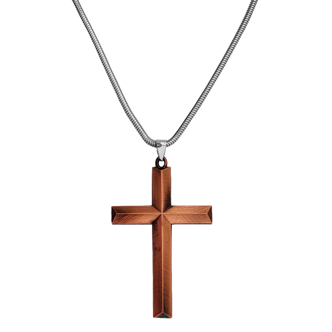 Religious Christian JesusCross Crucifix Gift Locket with Snake ChainCopper Metal Pendant Necklace for Unisex-image-44