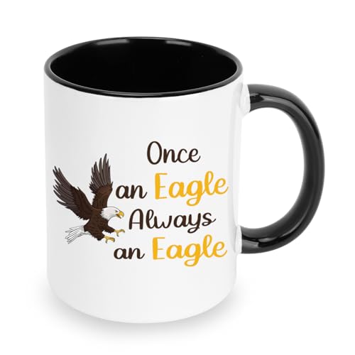 Eagles Gifts Ceramic Mug 11 Oz Graduation Gifts for Animal Lovers Inspirational Gift for Men Friends Novelty Positive Affirmation Gift for Birthday Easter Basket Stuffers Graduation Fathers Day