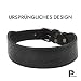 FAVPET Luxus Echtleder Halsband Hund Breit mit QR Code Anhänger, Gepolstertes Hundehalsband Leder Breit, Breites Lederhalsband Hund, Breite Hunde Halsbänder, Welpenhalsbänder Leder (Schwarz, M)