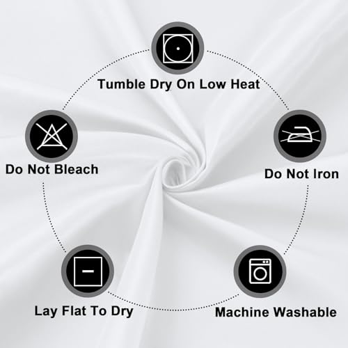 PureFit 6 Pack Round White Table Cloths 90Inch for Round Tables, Stain and Wrinkle Resistant Table Linens for Home Use, Wedding, Party, Banquet and Camping by PureFit - Image 6