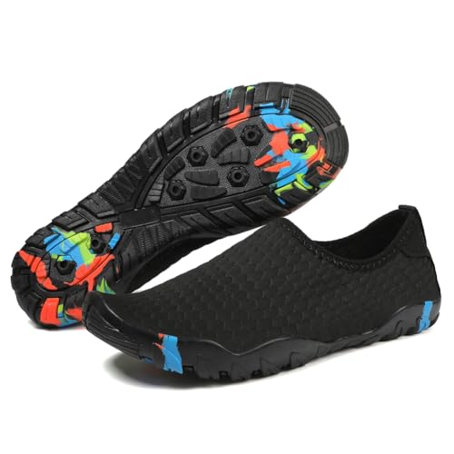 Water Shoes Quick-Dry Aqua Socks with Drainage Holes Barefoot Slip-On Beach Swim Outdoor Sport Shoes for Women Men